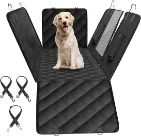 Simple Deluxe Dog Car Seat Cover for Back Seat, 100% Waterproof Pet Seat Protector with Mesh Window, Scratchproof & Nonslip Dog Hammock for Cars (Color: as Pic)