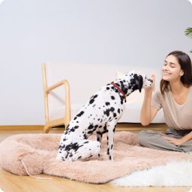 Dog Bed Large Sized Dog, Fluffy Dog Bed Couch Cover, Calming Large Dog Bed, Washable Dog Mat for Furniture Protector,Perfect for Small (Color: As shown)